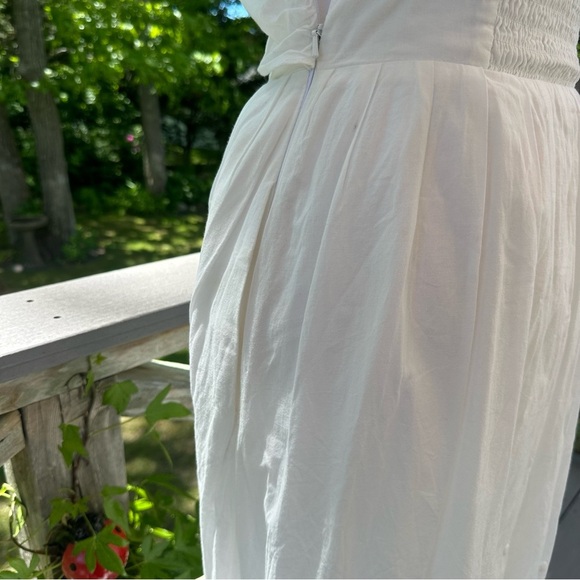 LoveShackFancy Jenna Dress White Cutout Midi Small - Picture 13 of 16